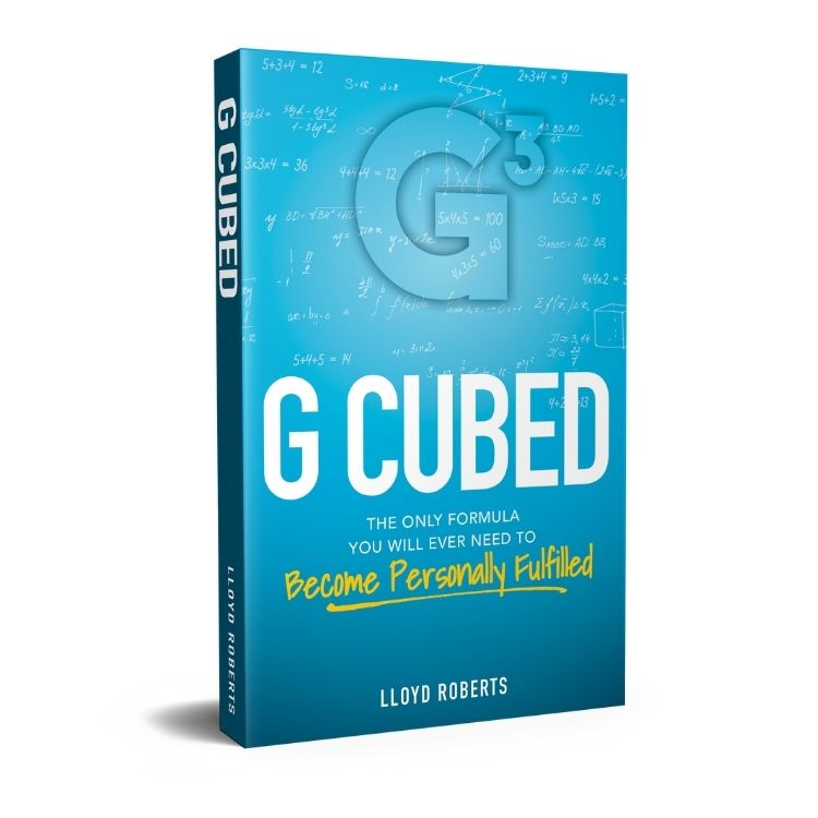 An image of a blue book titled G CUBED, written by Lloyd Roberts.